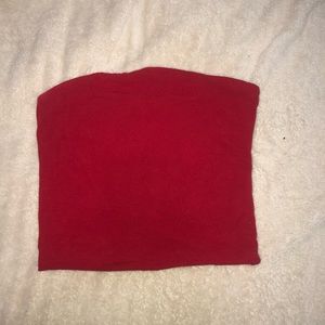 Red tube top